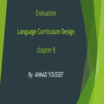 Curriculum  Evaluation BY Ahmet YUSUF