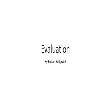 Evaluation