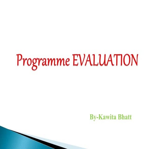 Programme Evaluation in extension