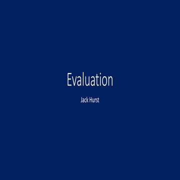 Evaluation