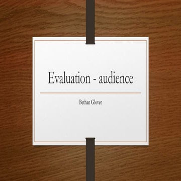 Evaluation   audience