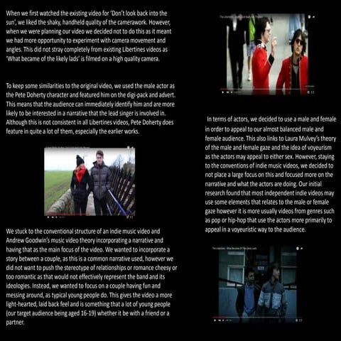 Evaluation question 1- music video