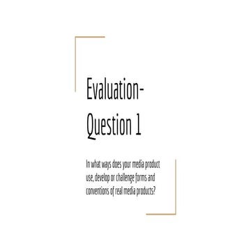 Evaluation  question 1