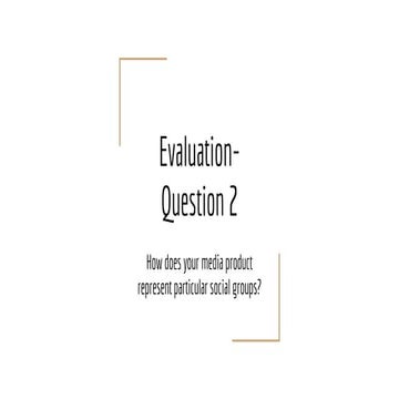 Evaluation  question 2