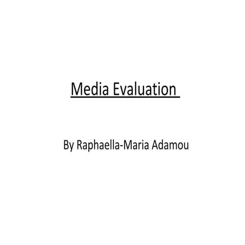 Evaluation   raphaella