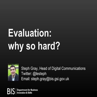 Evaluation: why so hard?