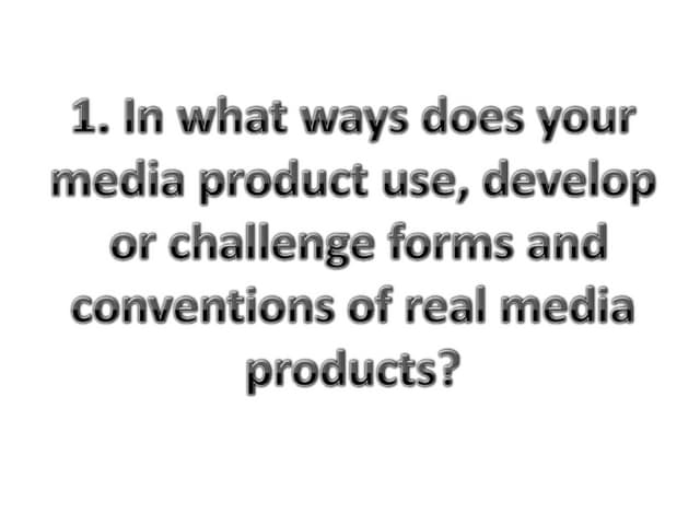 Evaluation Question 1