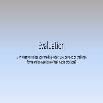 Evaluation 1