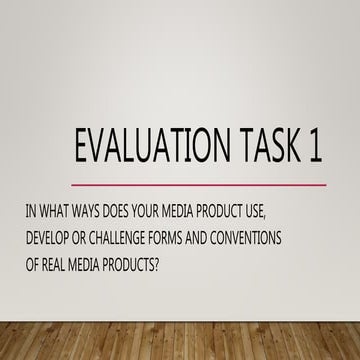 Evaluation 1 