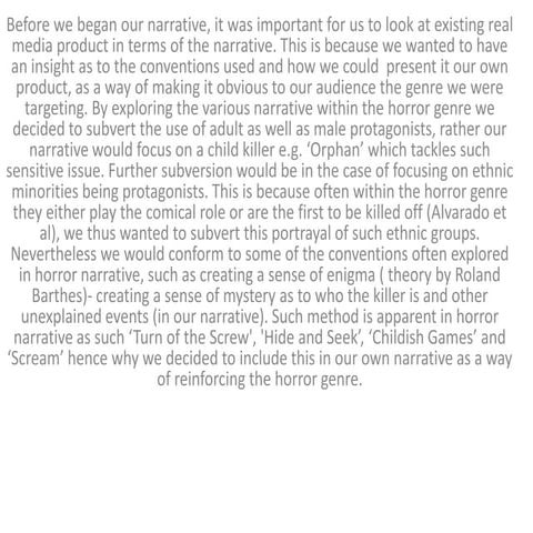 IN WHAT WAYS DOES YOUR MEDIA PRODUCT USE, DEVELOP OR CHALLENGE FORMS AND CONV...