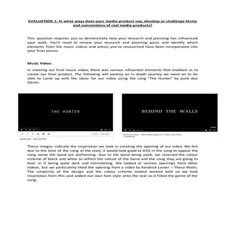 Evaluation 1   media a2 coursework