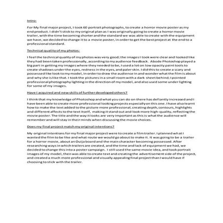 Photography work sheet 1 | DOC