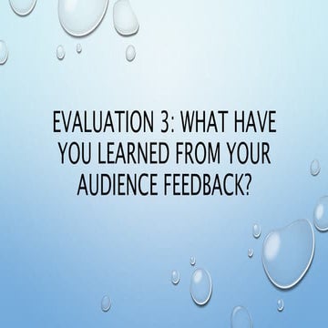Evaluation 3