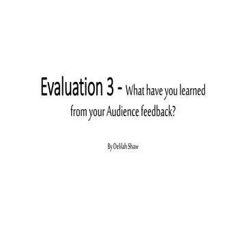 Evaluation 3 
