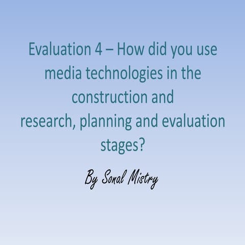 Evaluation 4
