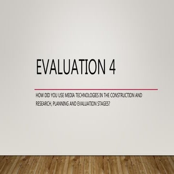 Evaluation 4