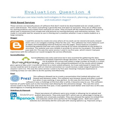 Evaluation Question 4