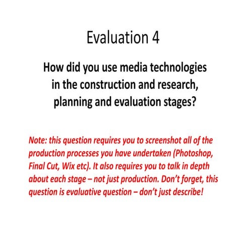 Evaluation 4 media a2 | PPTX