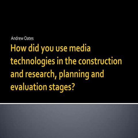 Evaluation 4  - Media Technologies