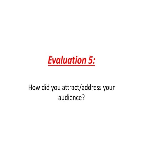 Evaluation 5