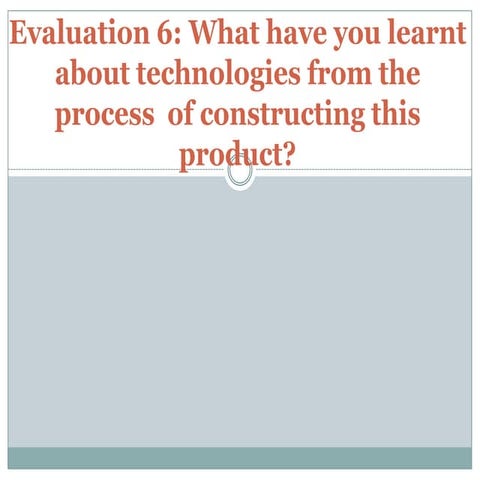 Evaluation 6