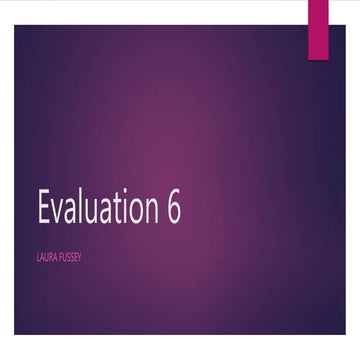 Evaluation 6