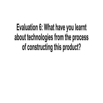 Evaluation 6