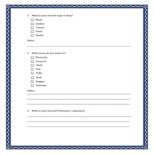 Media Questionnaire | DOCX