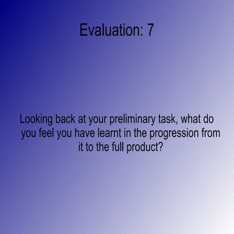 Evaluation 7