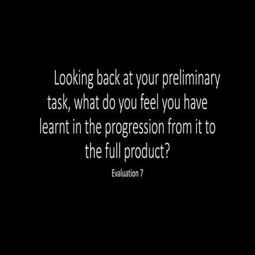 Evaluation 7