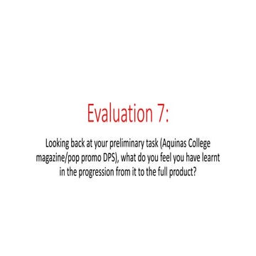 Evaluation 7