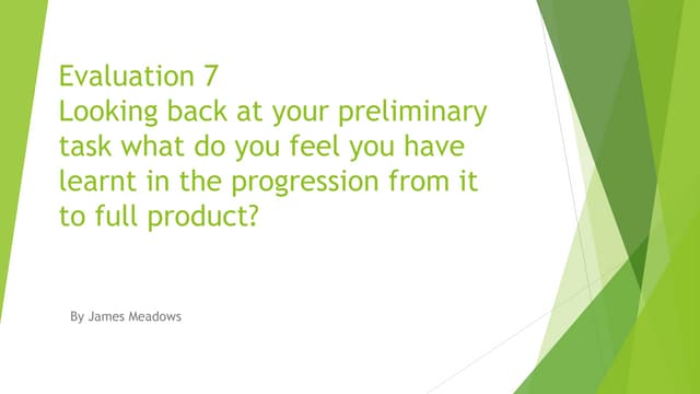 Final Evaluation 7 power point