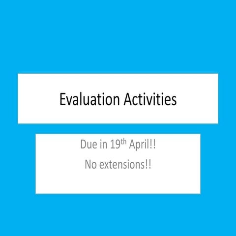 Evaluation Activities Ppt[1] | PPTX
