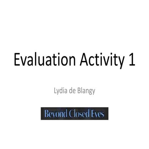 Evaluation Activity 1
