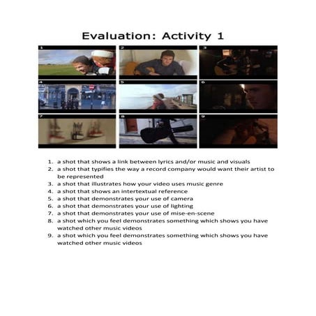 Evaluation activity 1