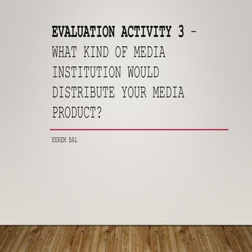 Evaluation activity 3