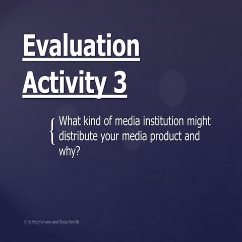Evaluation Activity 3 