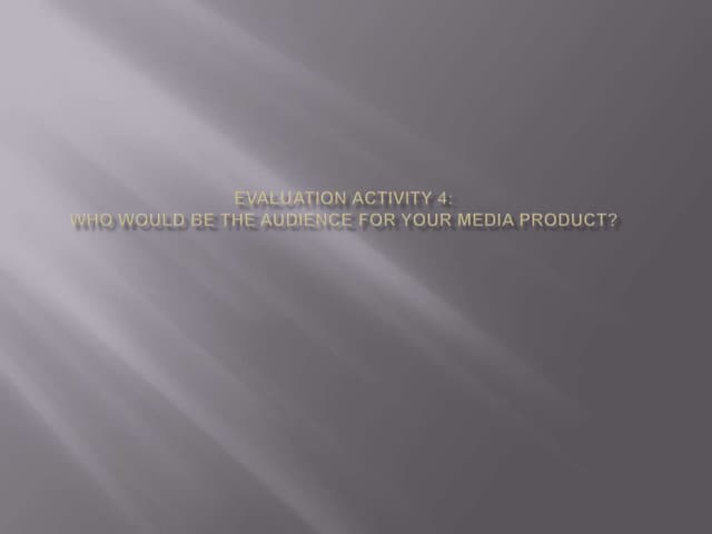 Evaluation activity 4