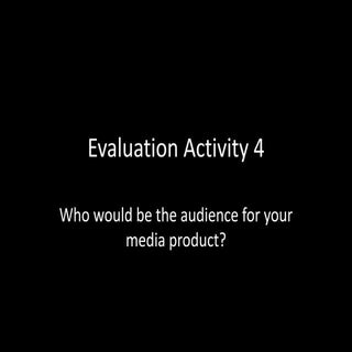 Evaluation activity 4