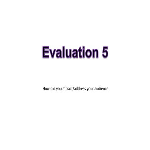 Evaluation Activity 5