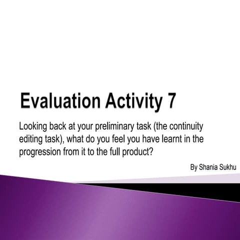 Evaluation Activity 7 | PPTX