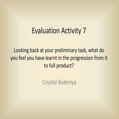 Evaluation Activity 7 | PPTX