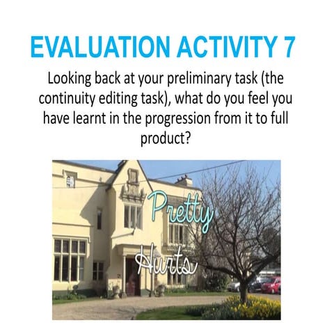 Evaluation activity 7