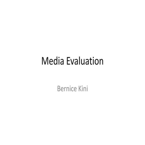 Evaluation bernice