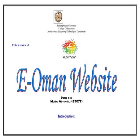 Evaluation educational wepsite