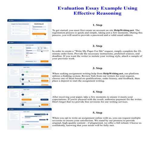 Evaluation Essay Example Using Effective Reasoning