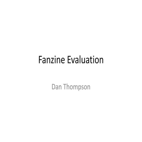 Evaluation Fanzine