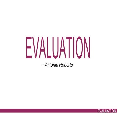 Evaluation - Antonia