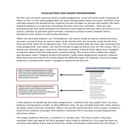 Radio programme evaluation EF | DOCX