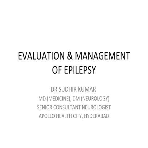 Management of epilepsy | PPTX
